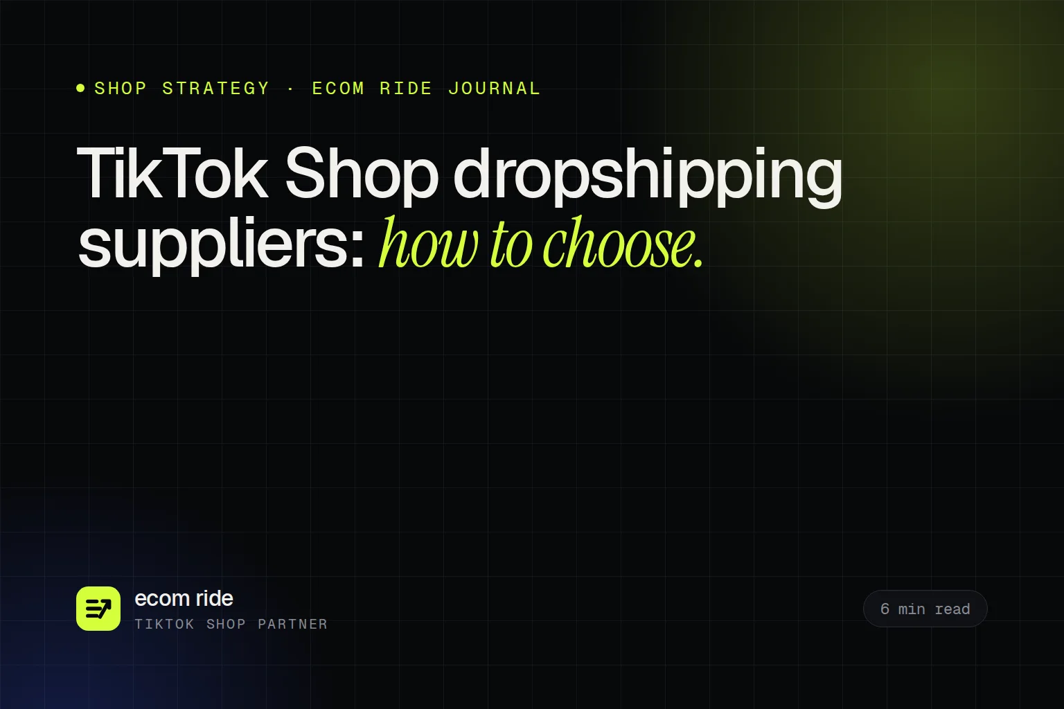 TikTok Shop Dropshipping Suppliers: How to Choose One That Protects Your Shop
